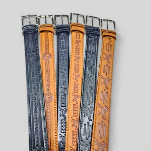 Cinto Couro Cavalo Masculino Traço Sintético Com Fivela Aço em Oferta na Shopee