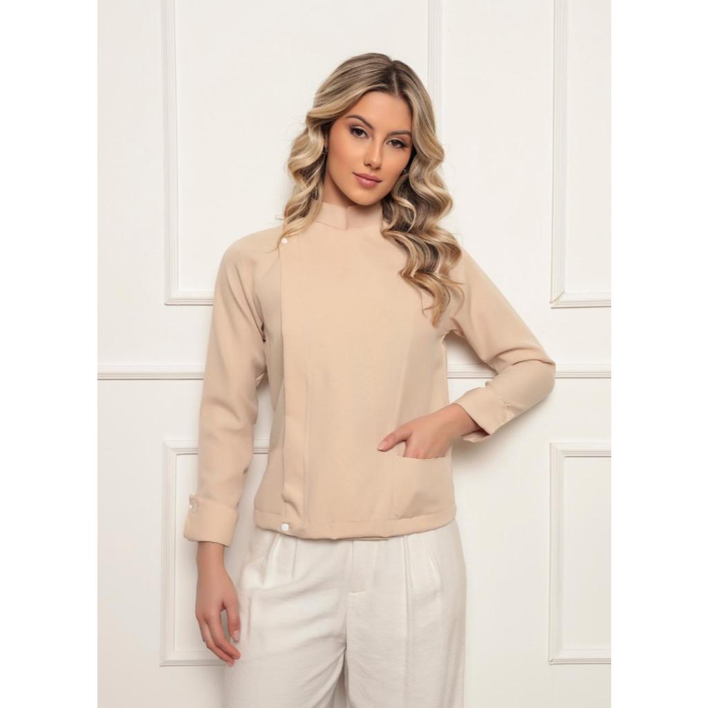 Dolma Chef Feminina Bege Camila Gardenia Uniformes