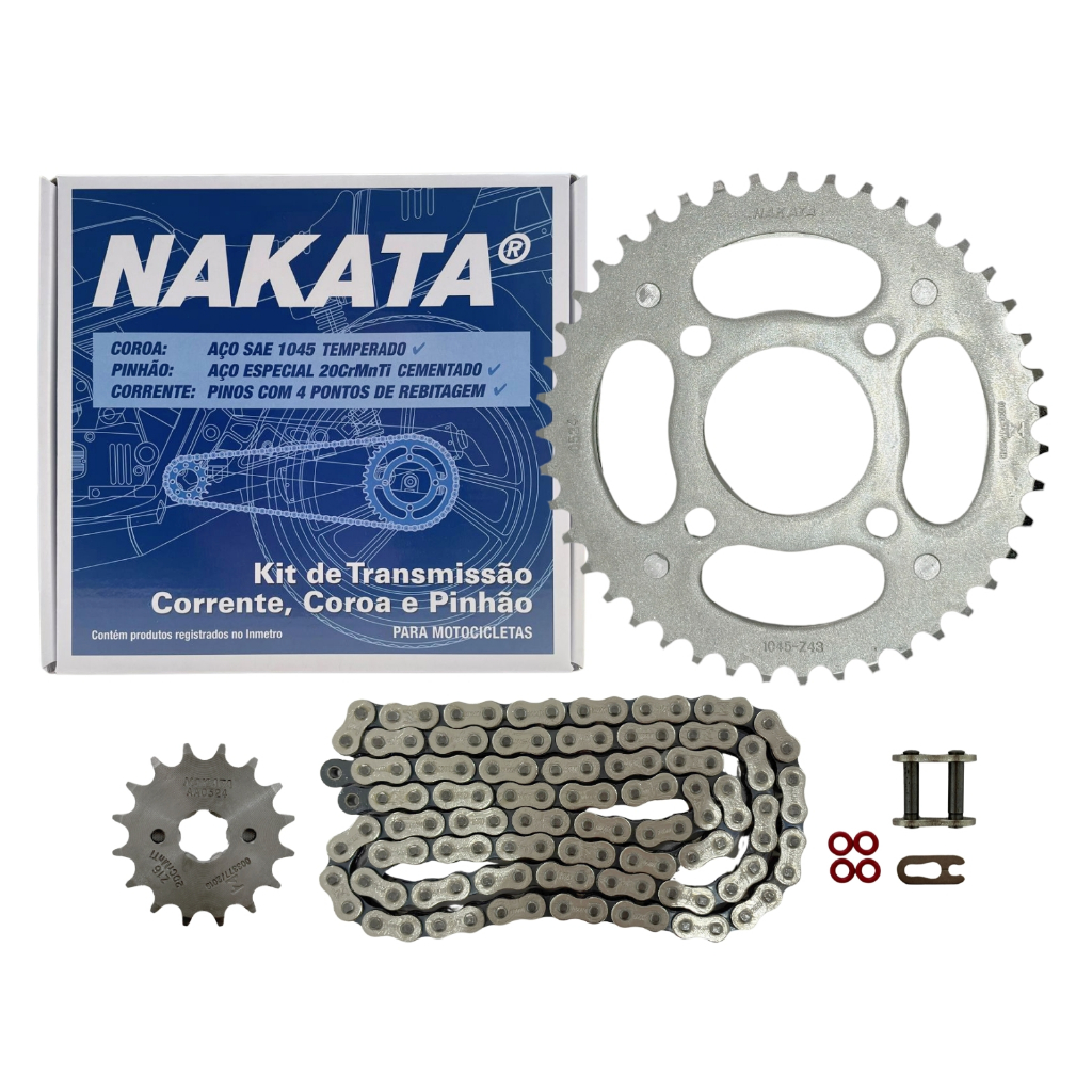 Kit Relação com Retentor Honda CG Titan Fan 150 2004 até 2015 Original Nakata em Oferta na Shopee