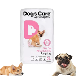 Fralda higiênica cães Pet descartável para cachorro fêmea P kit 24 unidades Dogs care em Oferta na Shopee