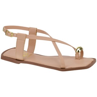 Sandália Rasteira de Tiras com Enfeite ABS Confortável Rasteirinha 3988 em Oferta na Shopee