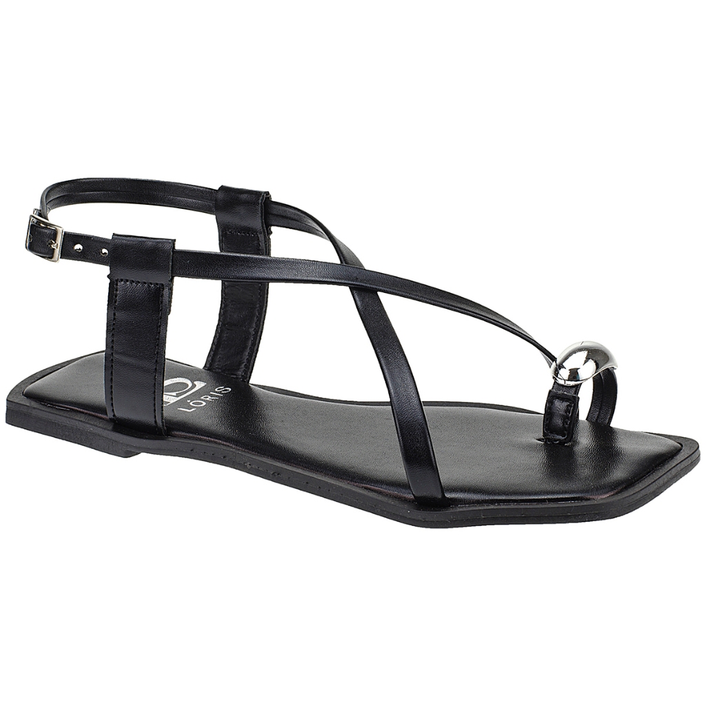 Rasteira Sandália de Tiras com Enfeite ABS Confortável Rasteirinha 3988 - Women Shoes