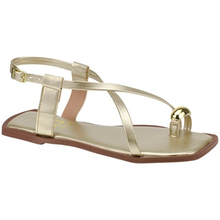 Rasteirinha Sandália de Tiras com Enfeite ABS Rasteira Confortável 3988 em Oferta na Shopee