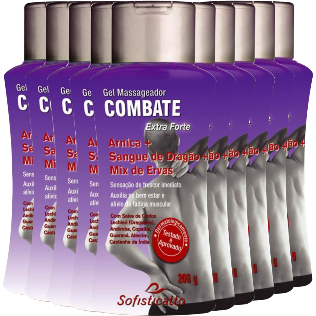 KIT 10 GEL MASSAGEADOR ARNICA E SANGUE DE DRAGÃO SOFISTICATTO COSMÉTICOS