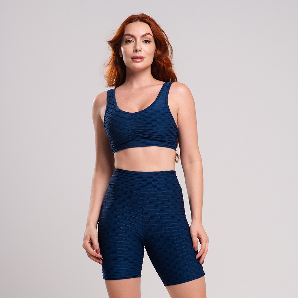 Conjunto fitness academia zero transparência short bolha a e top bolha alça em Oferta na Shopee