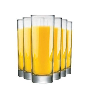 Jogo de Copos de Vidro Ruvolo Tubo 300ml 6pcs em Oferta na Shopee