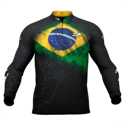 Camisa Agro Forte Brasil Forte Com Proteção UV 50+ Presa Viva Agro 01 Pesca Termica