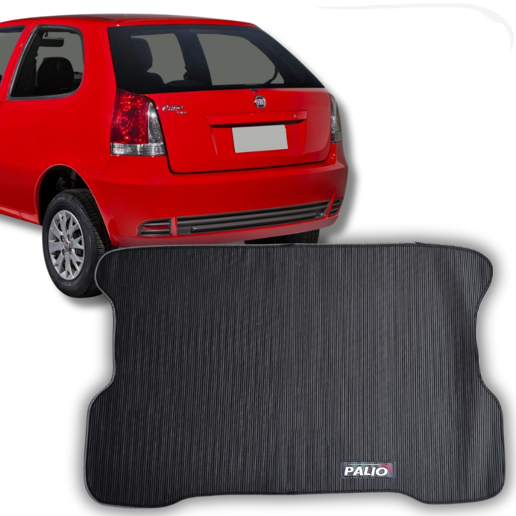 Tapete Porta Malas Palio 1998 1999 2000 a 2016 2017 Bordado Premium Personalizado Preto 1 Pç