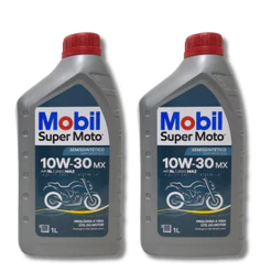 KIT 2 LITROS DE ÓLEO MOBIL MOTO 10W30 API SL JASO MA2