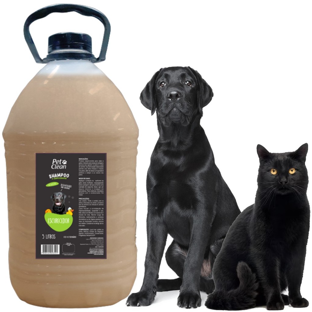 Shampoo Pet Clean 5L Escurecedor de Pelagem Pet Shop Para Cachorro e Gato