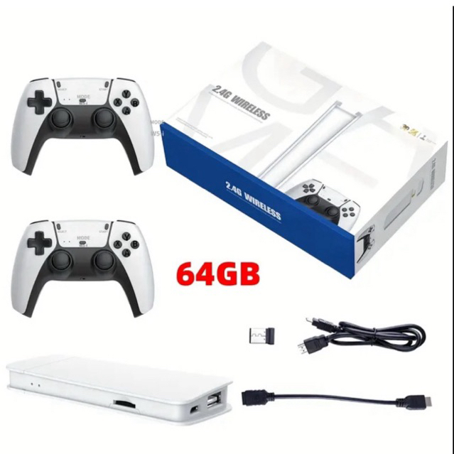 (SUPERPROMOÇÃO)Videogame Retro Game Stick M15 PRO 64GB ( +20000 Jogos )Clássicos e 2 Controles Sem Fio.