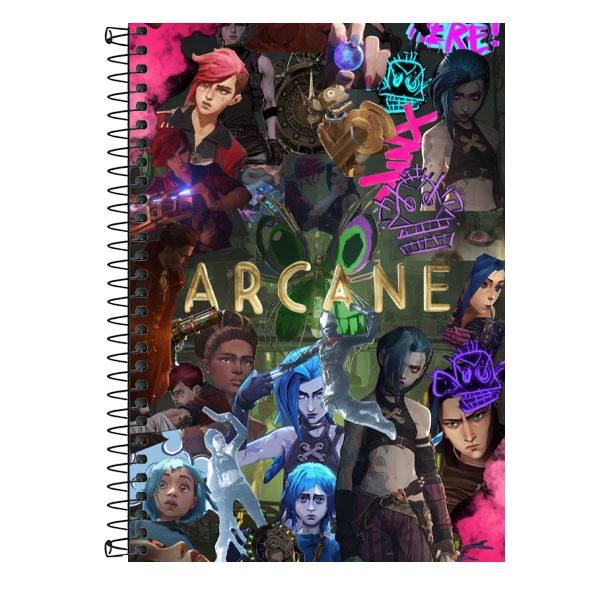 Caderno Personalizado ARCANE LOL League of Legends - 1, 10 e 20 matérias em Oferta na Shopee