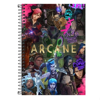 Caderno Personalizado ARCANE LOL League of Legends - 1, 10 e 20 matérias em Oferta na Shopee