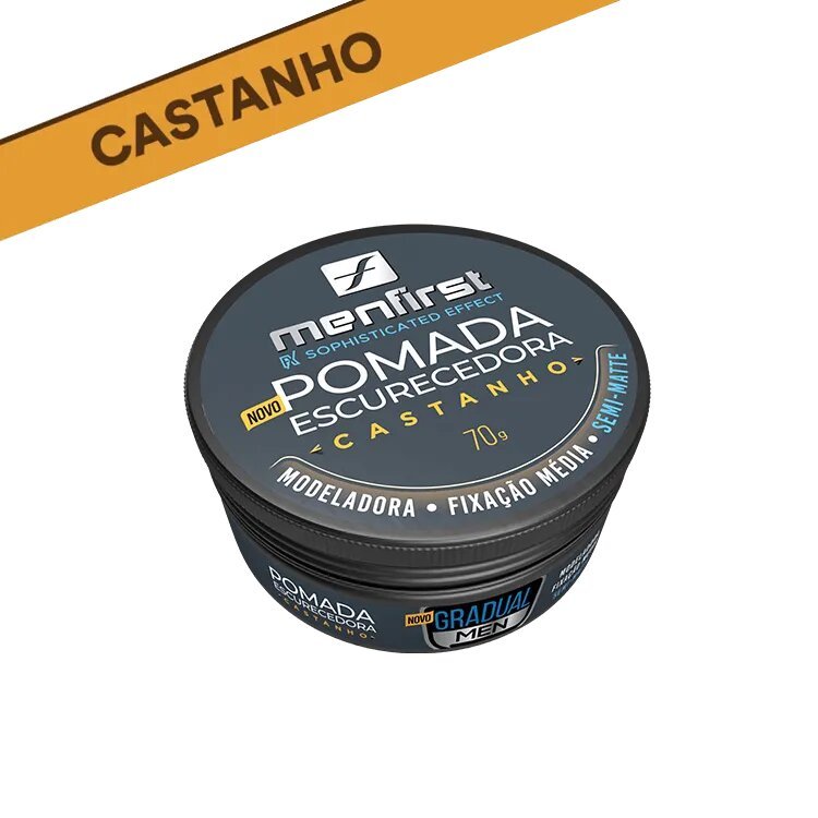 Kit 1 shampoo escurecedor 1pomada cor Castanho Claro