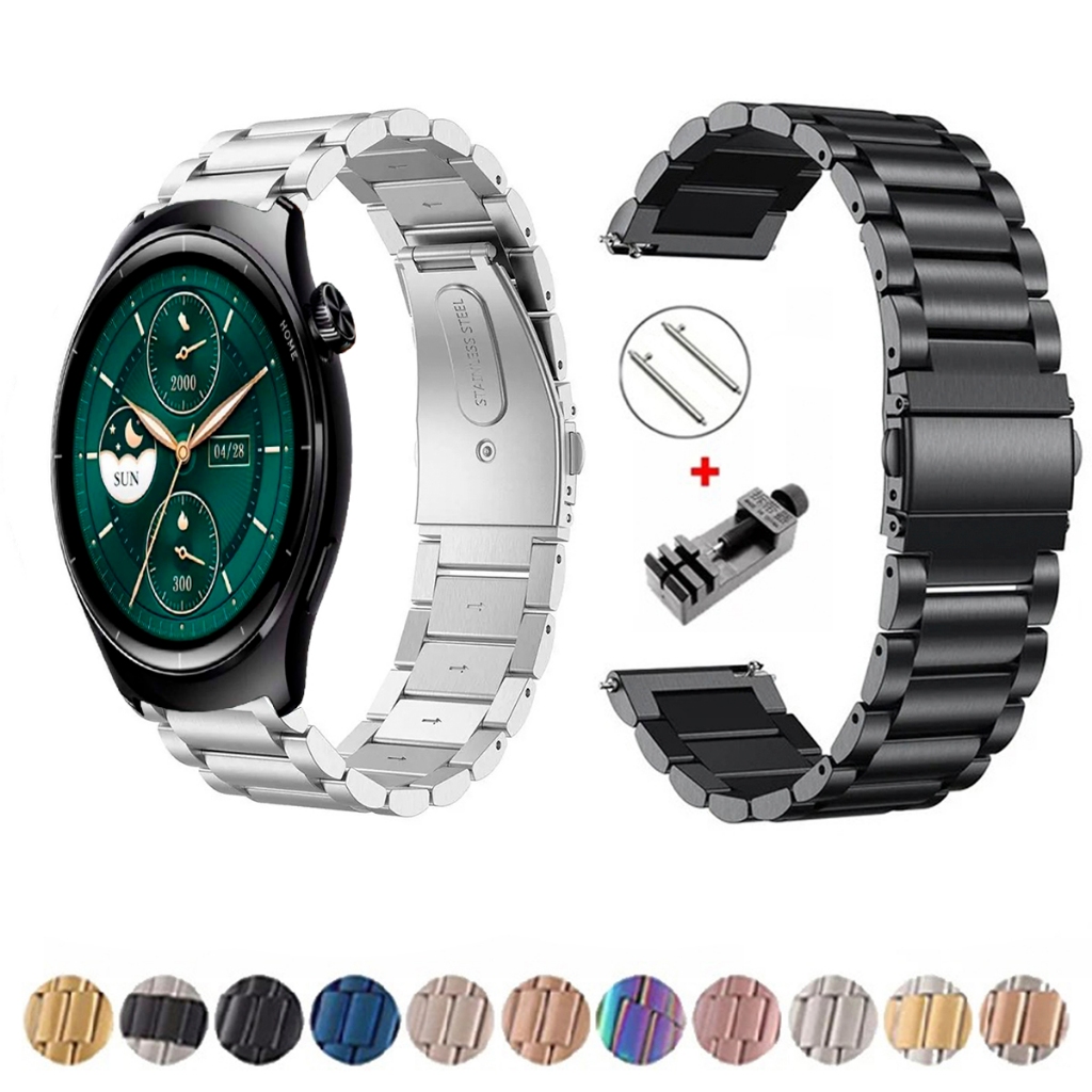 Pulseira de 22mm Metal Elos de aço inox para Mibro Lite 3 PRO de Engate Rapido