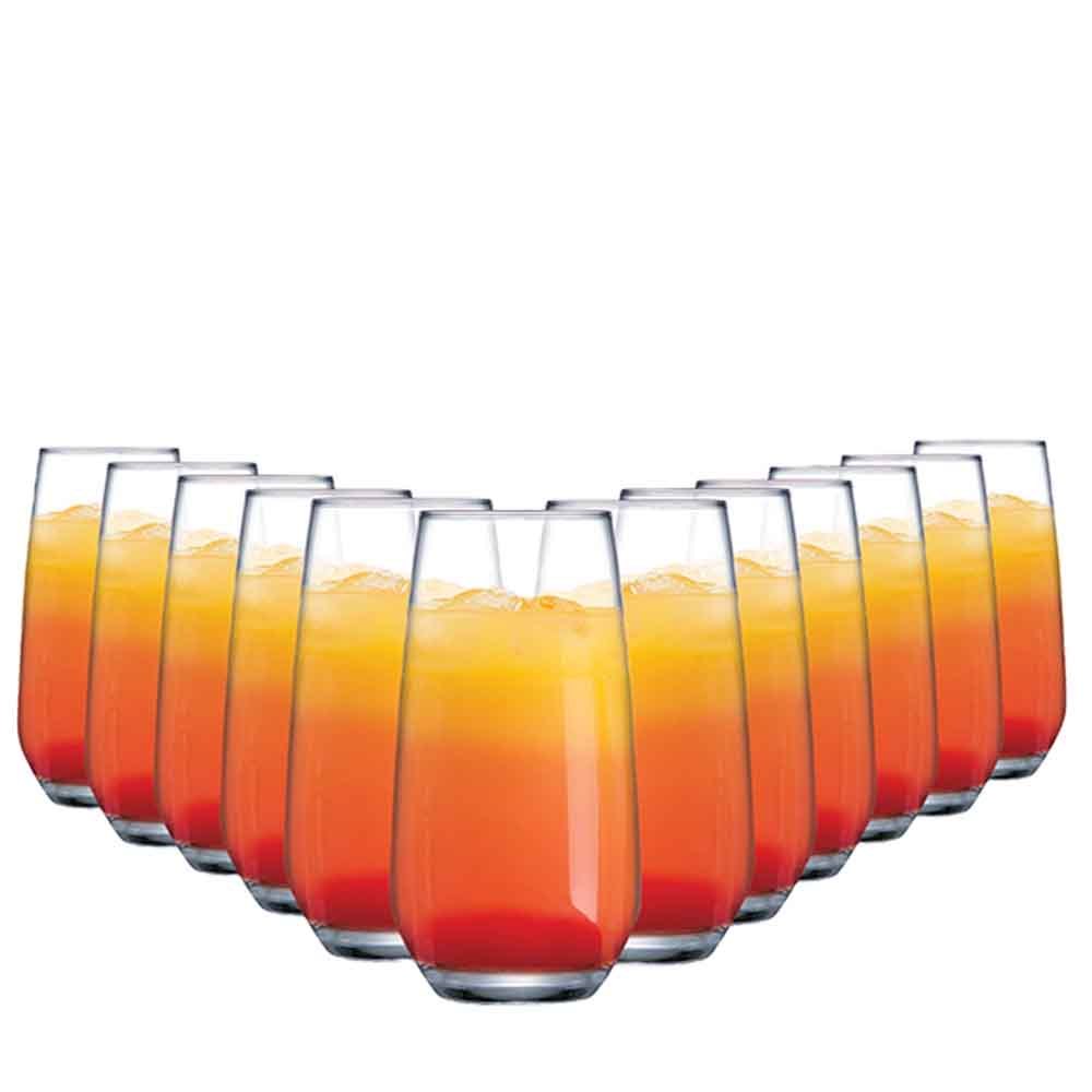 Jogo de Copo de Vidro 12pcs Emerald para Água e Suco 450ml - Ruvolo em Oferta na Shopee