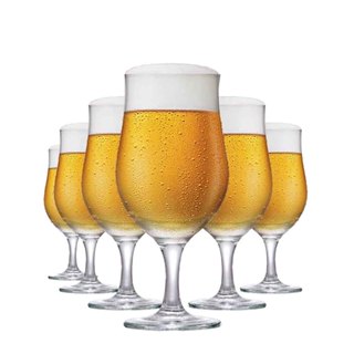 Jogo de Taça de Vidro Berlin, Taça de  Cerveja 330ml, 6 pcs - Ruvolo em Oferta na Shopee