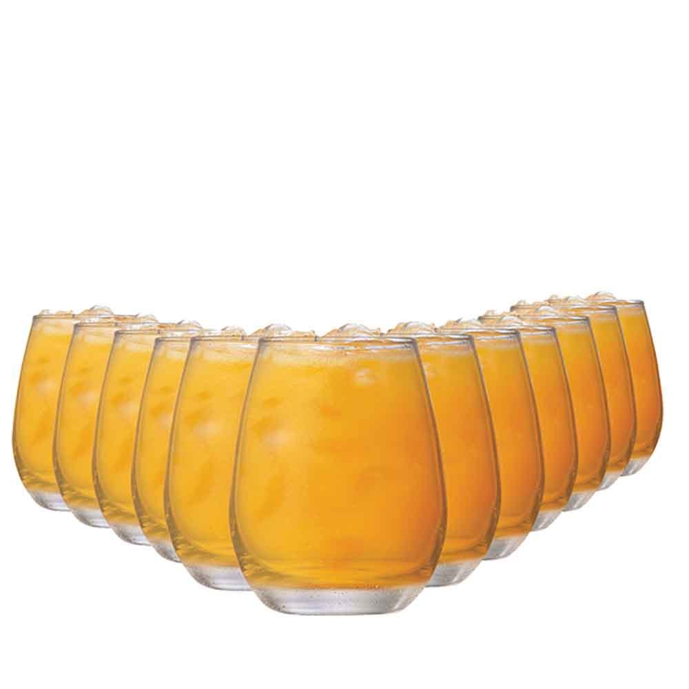 Jogo de Copo Emerald, Copos de Vidro Multiuso 12 Peças, 350ml - Ruvolo em Oferta na Shopee