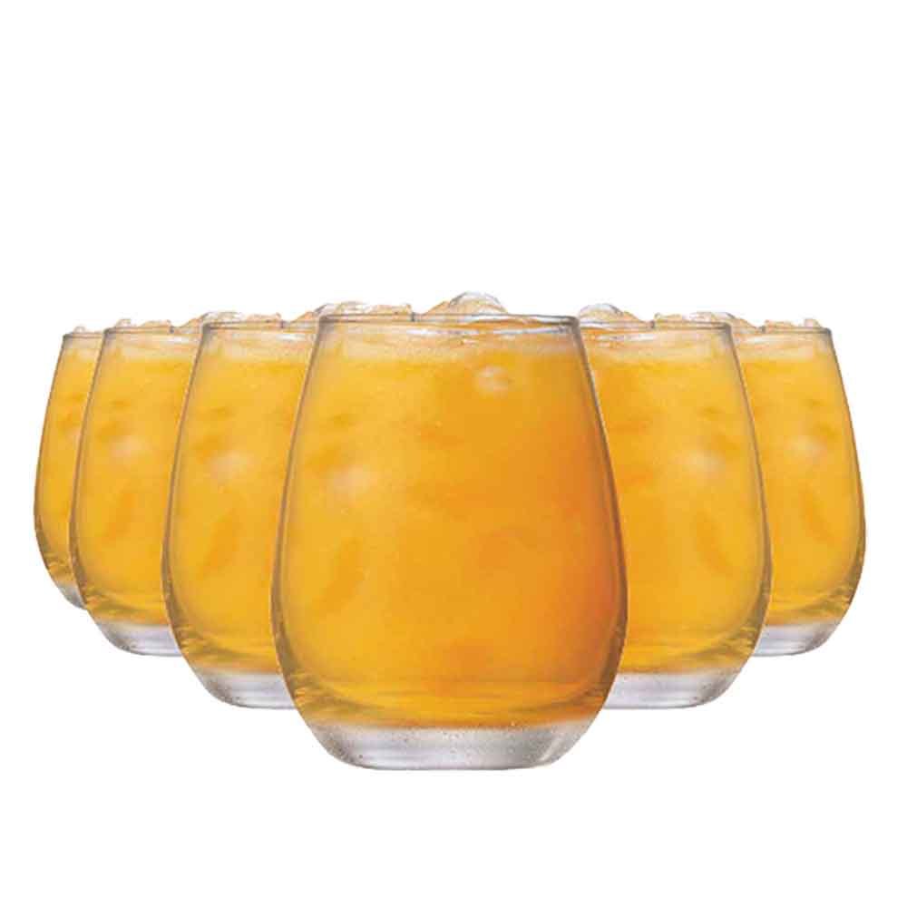 Jogo de Copo de Vidro Emerald, Copo de Suco e Água 6pcs, 350ml - Ruvolo em Oferta na Shopee