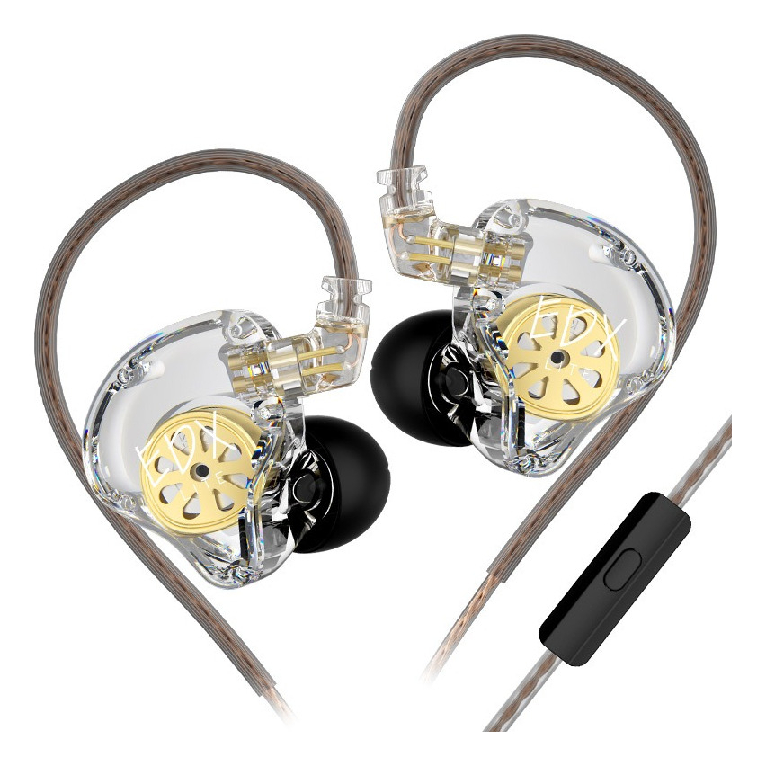 Fone De ouvido kz Edx Lite Retorno de Palco intra auricular cabo Reforçado in-ear Celular Android