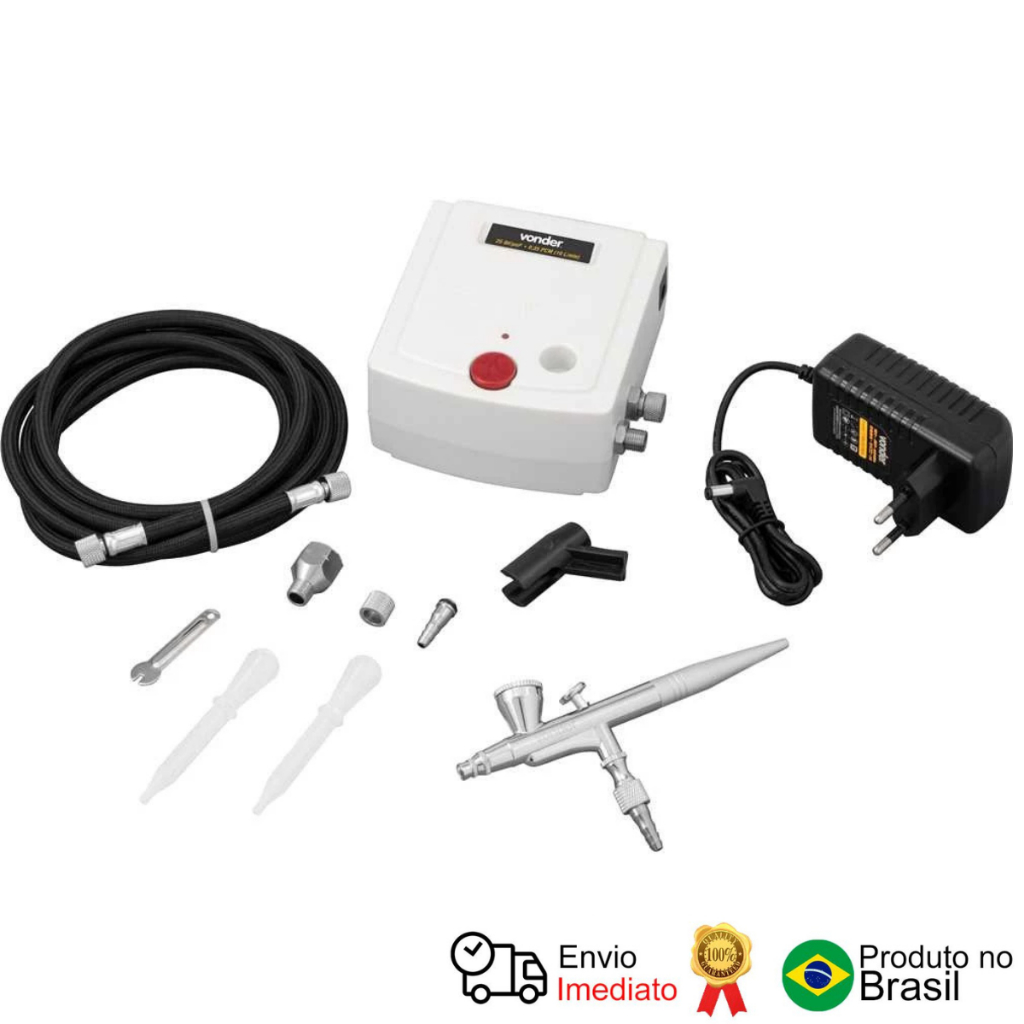 Aerógrafo Com Minicompressor Vonder em Oferta na Shopee