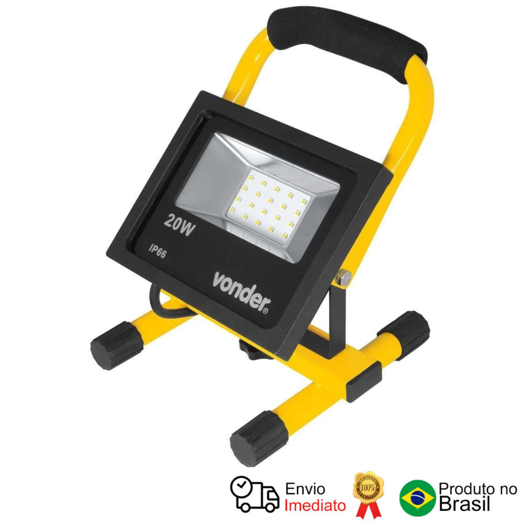 Lanterna Refletora Com Suporte 20 W Vonder em Oferta na Shopee