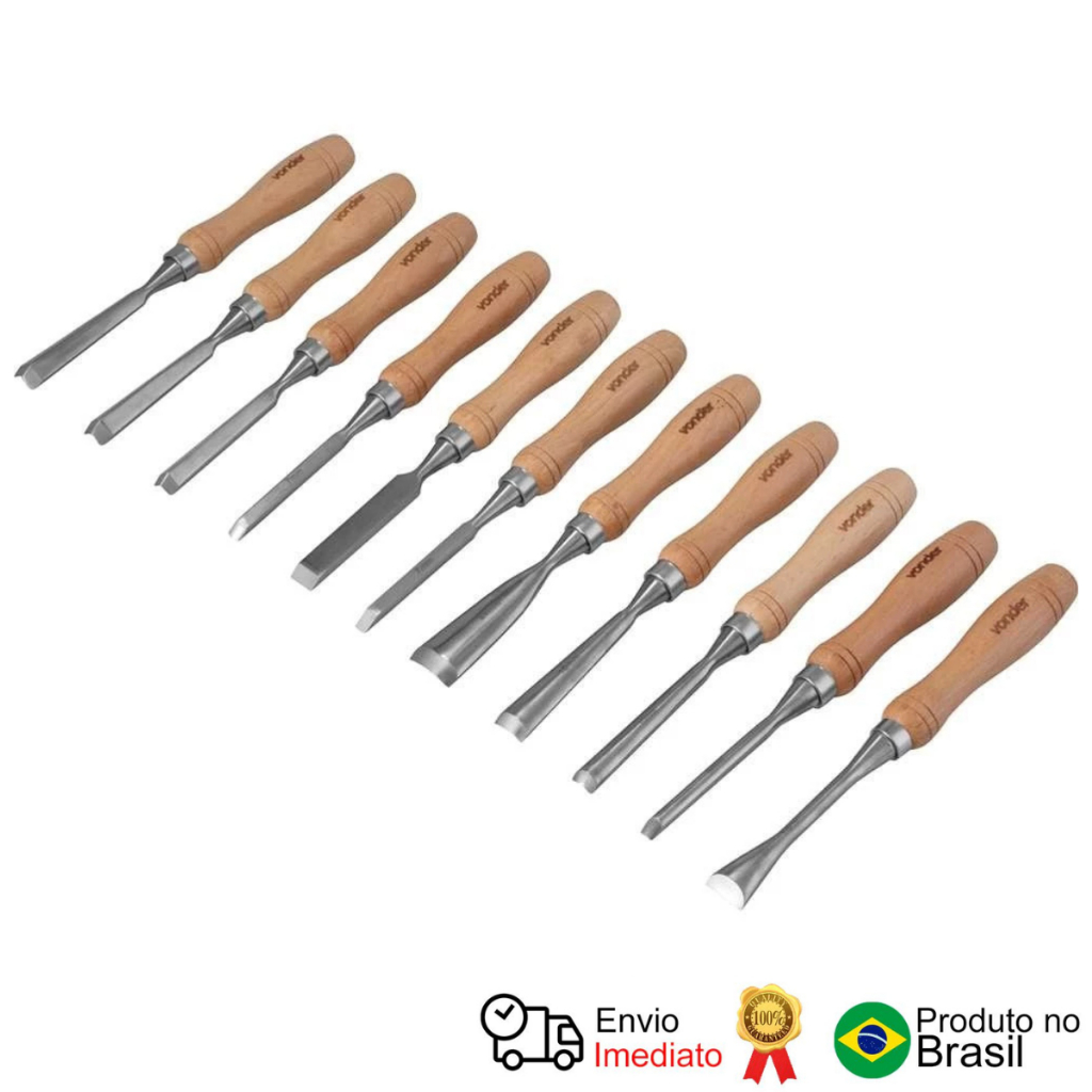 Jogo De Formões Para Entalhe Com 11 Peças Vonder em Oferta na Shopee