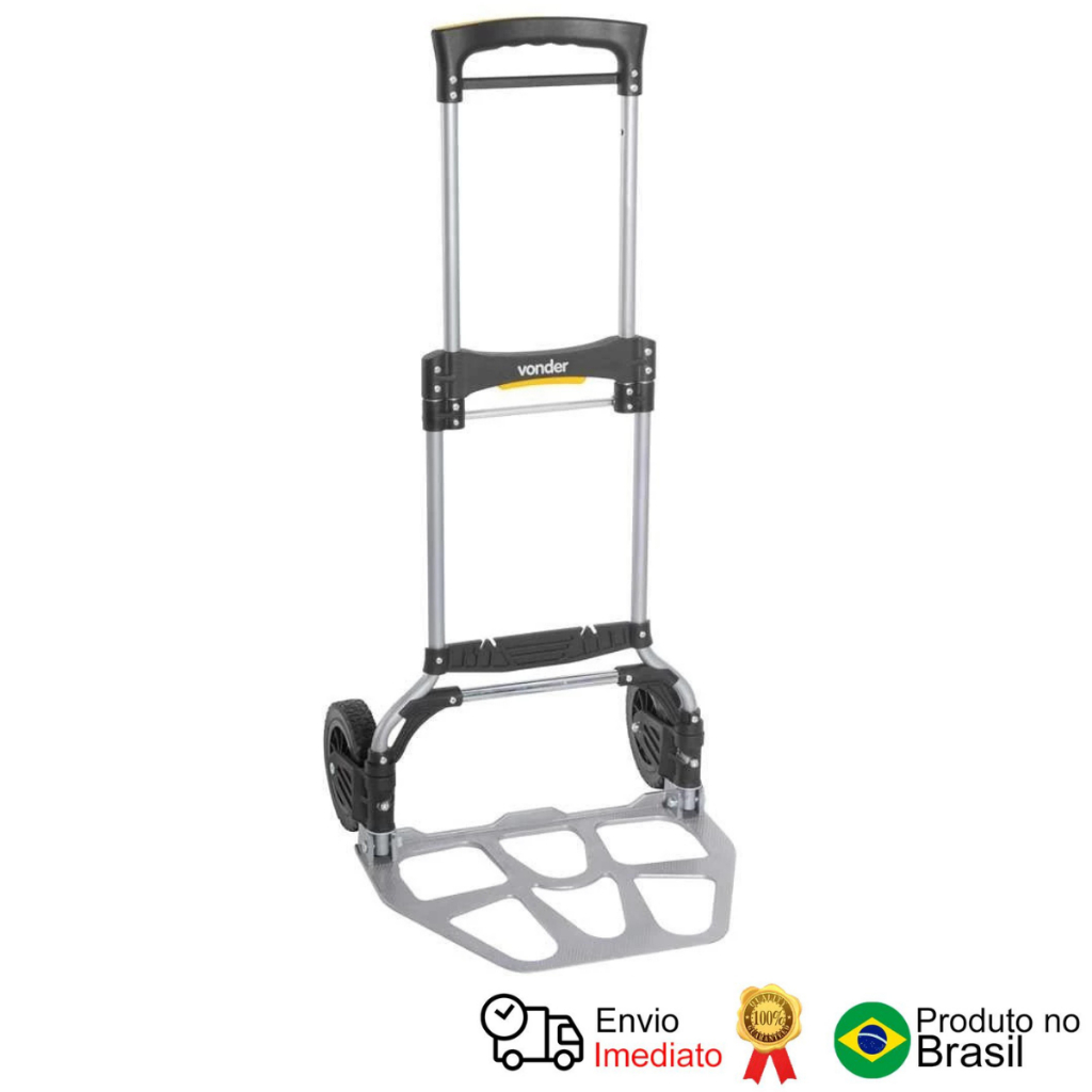 Carrinho De Carga Vonder Dobrável De Alumínio 100 Kg em Oferta na Shopee