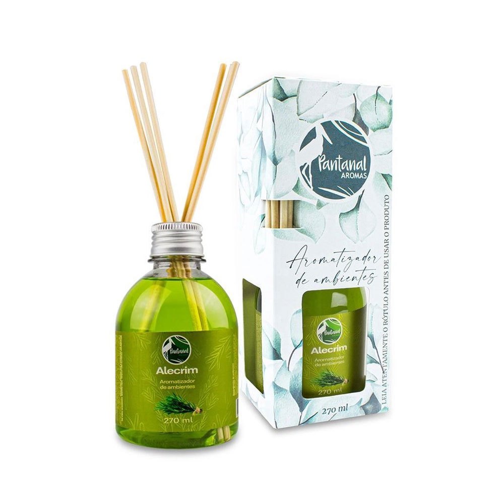 AROMATIZADOR DE AMBIENTE PANTANAL AROMAS COM ESSÊNCIA DE ALECRIM 270ML