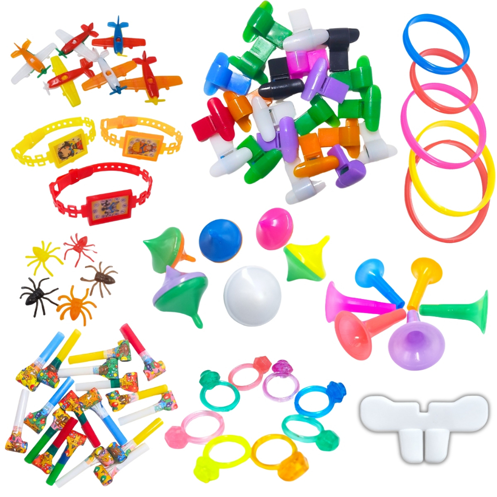 Kit 100 Mini Brinquedos Sacolinha Surpresa Festa Aniversário Lembrancinha Infantil Unissex