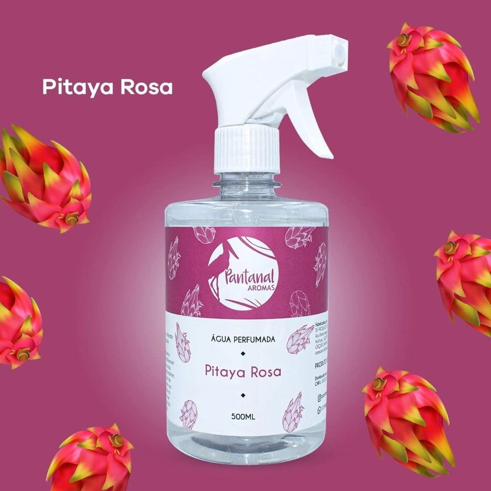 ÁGUA PERFUMADA PARA LENÇÓIS PANTANAL AROMAS COM ESSÊNCIA DE PITAYA ROSA 500ML