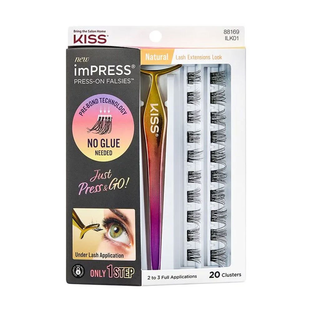 CÍLIOS POSTIÇOS IMPRESS PRESS-ON FALSIES NATURAL KISS NEW YORK ILK01B