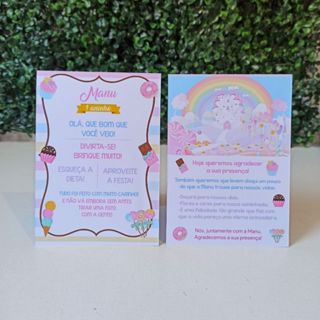 Plaquinha de Mesa Aniversário Mundo Doce Confeitaria Candy Color em Oferta na Shopee