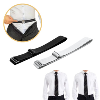 Kit 2 Cinto Elástico Prendedor Segura Estica Camisa Social em Oferta na Shopee