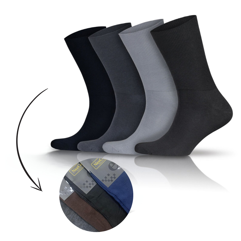 Kit 3 Pares Meia Social Cano Longo Masculino Confortável Masculina Cor Preta Cinza Azul Marinho Cano Longo Para Sapato