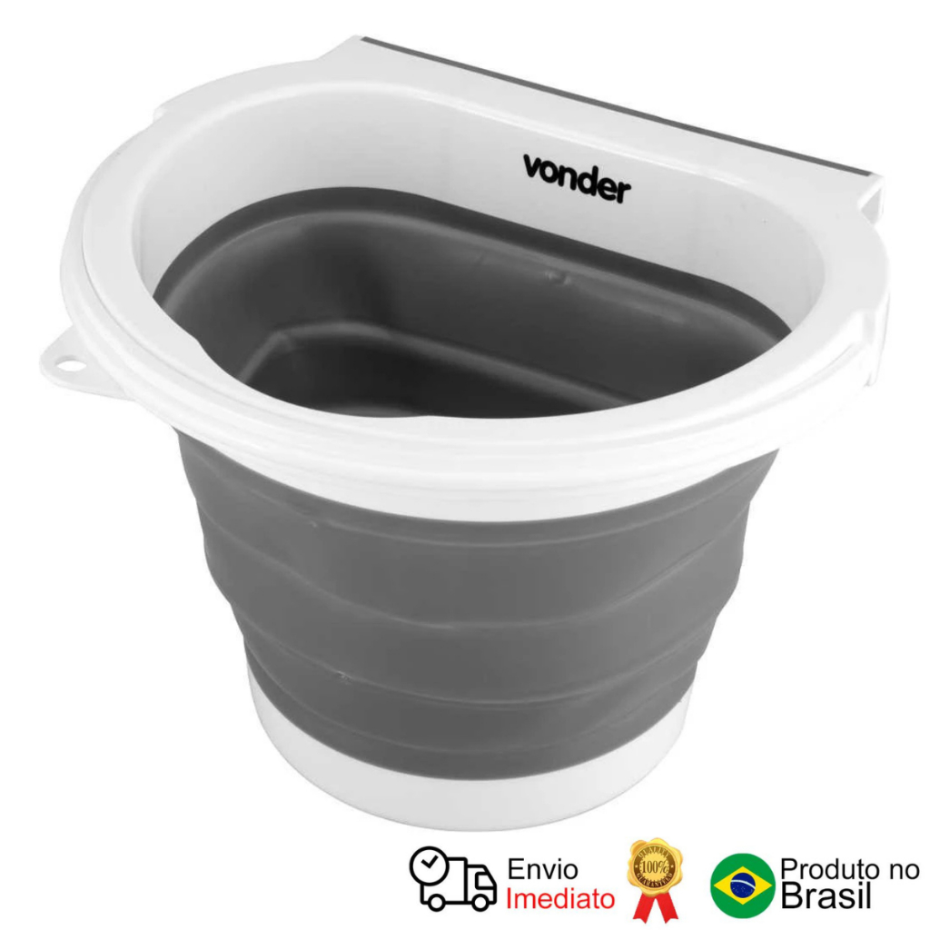 Balde Dobrável 5 Litros Vonder em Oferta na Shopee