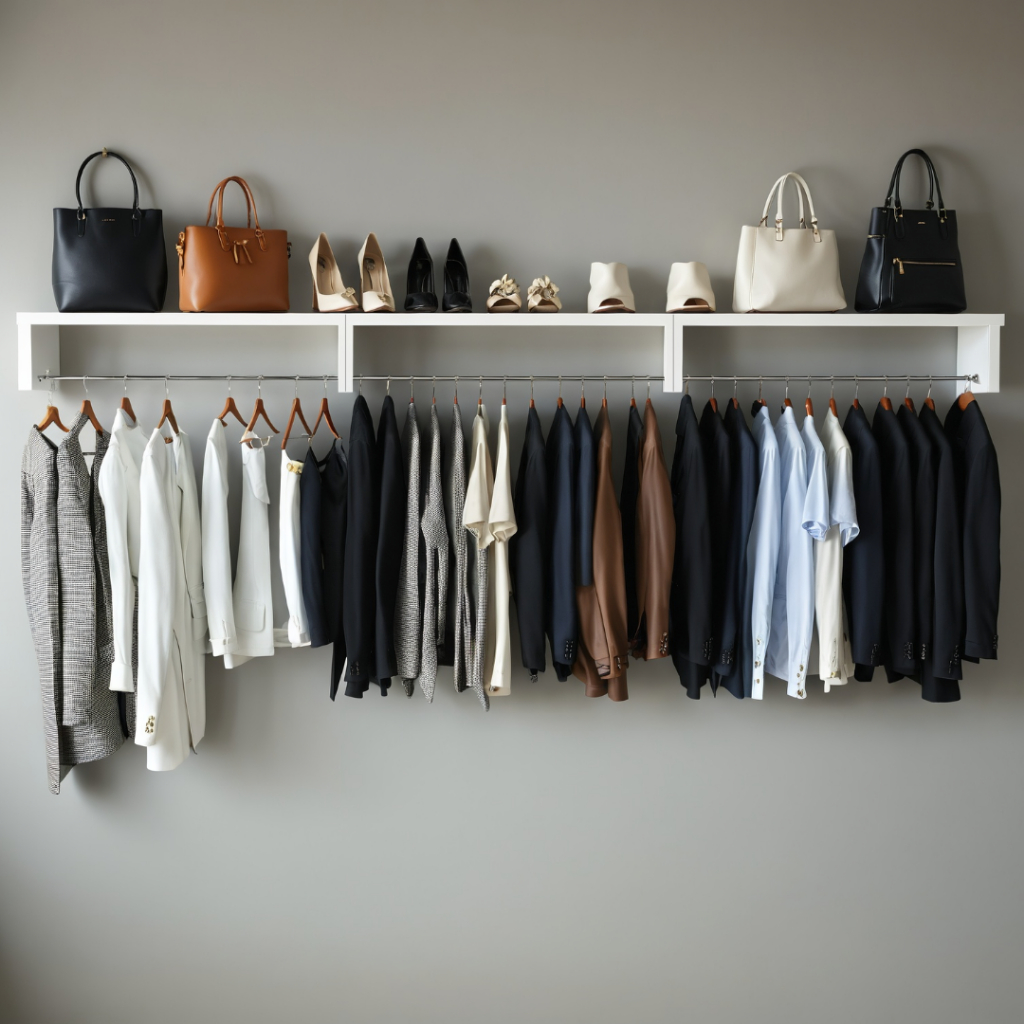 Cabideiro De Parede Suspenso Arara Organizador De Roupa 50 cm