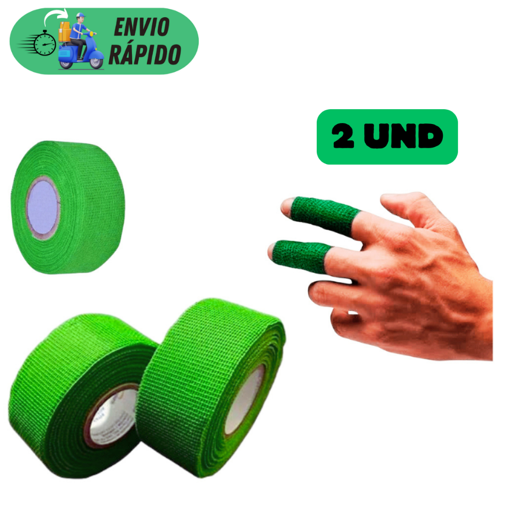 KIT 2 FITA BANTEX PROTETOR PARA CORTES DE DEDOS E MÃO PARA ARTESANATO ANTI CORTE GASE ESPORTIVA