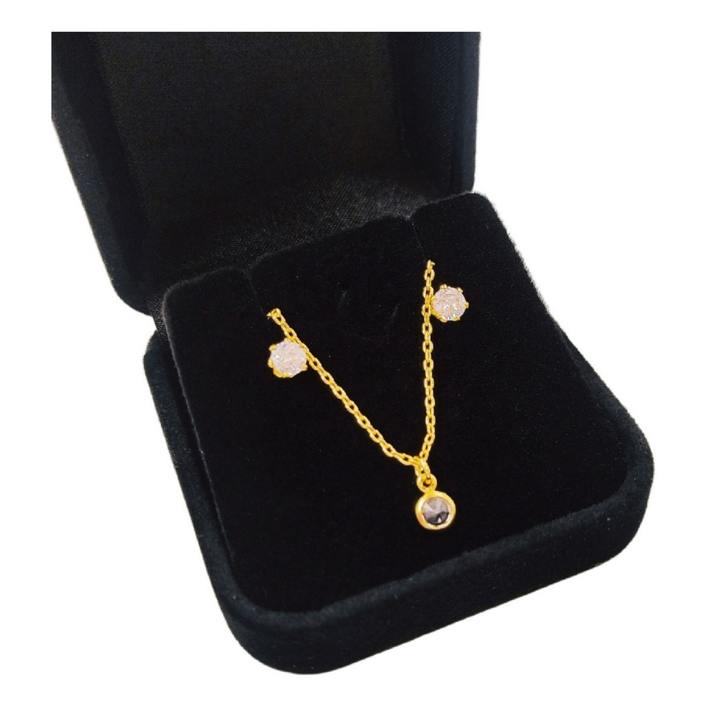 Conjunto Choker Feminino Colar E Brincos Em Moeda Antiga