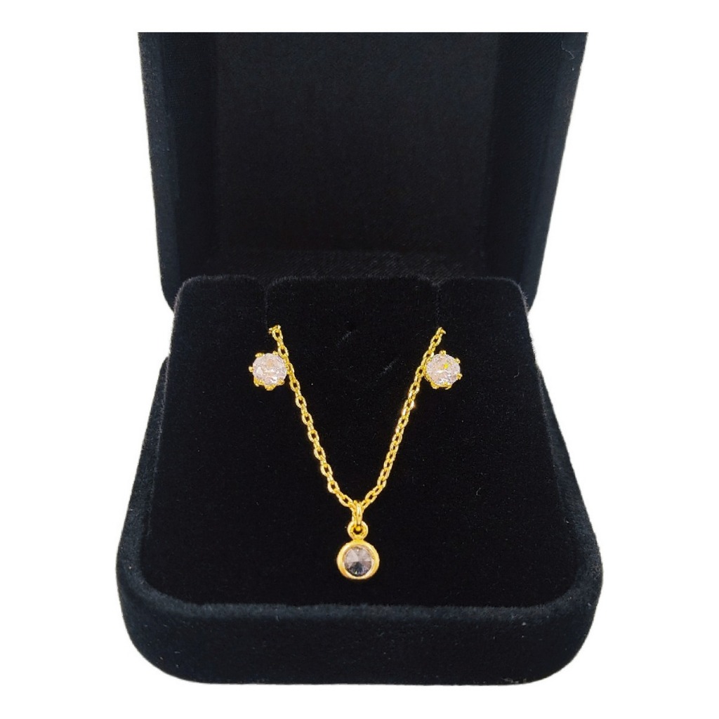Conjunto Choker Feminino Colar E Brincos Em Moeda Antiga — imagem 2 de 2