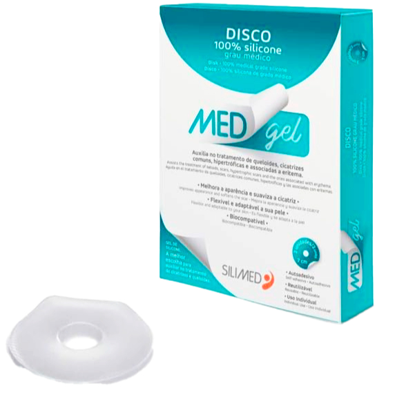 MEDGEL SILIMED EM DISCO DE SILICONE COM 2 UNIDADES