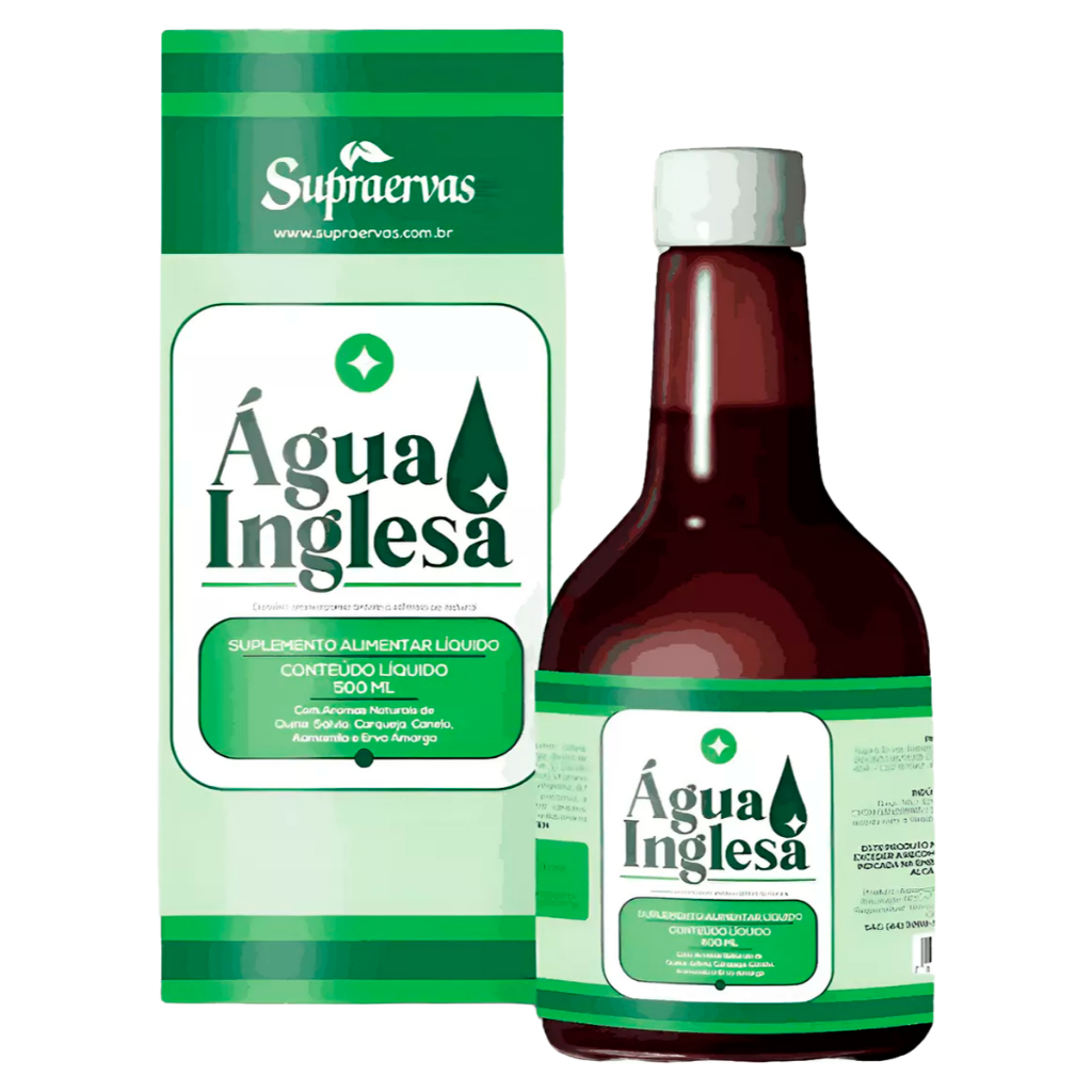 Agua Inglesa (dor de estomago, má digestão, azia, saúde mulher) 500ml - Supraervas
