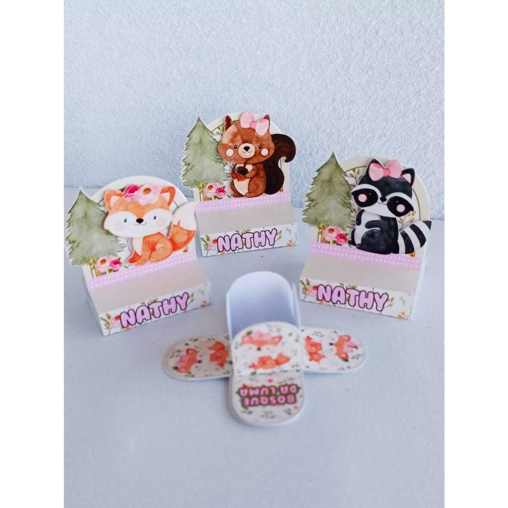 Porta Bis duplo personalizado camada Tema BOSQUE/lembrancinhas/caixinhas/Aniversario