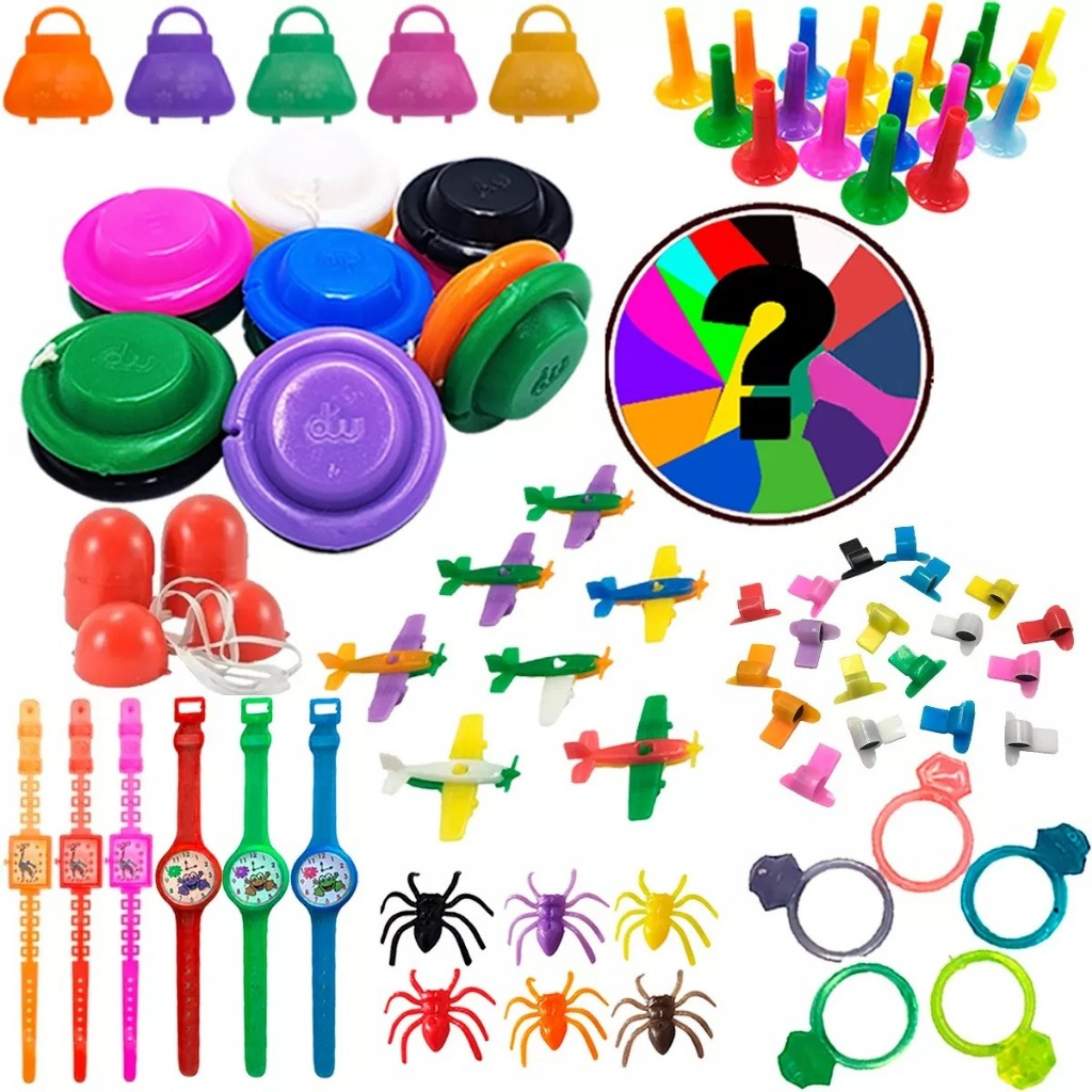 100 Mini Brinquedos Lembrancinhas de Aniversário Sacolinha Surpresa Infantil Kit Festa Infantil
