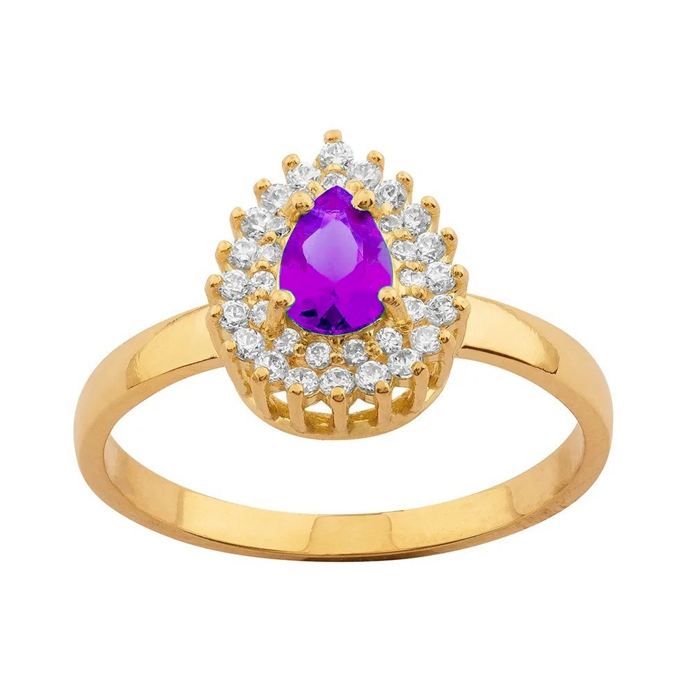 Anel Feminino de Moeda Antiga Teologia Gota Cravejado + Capelo