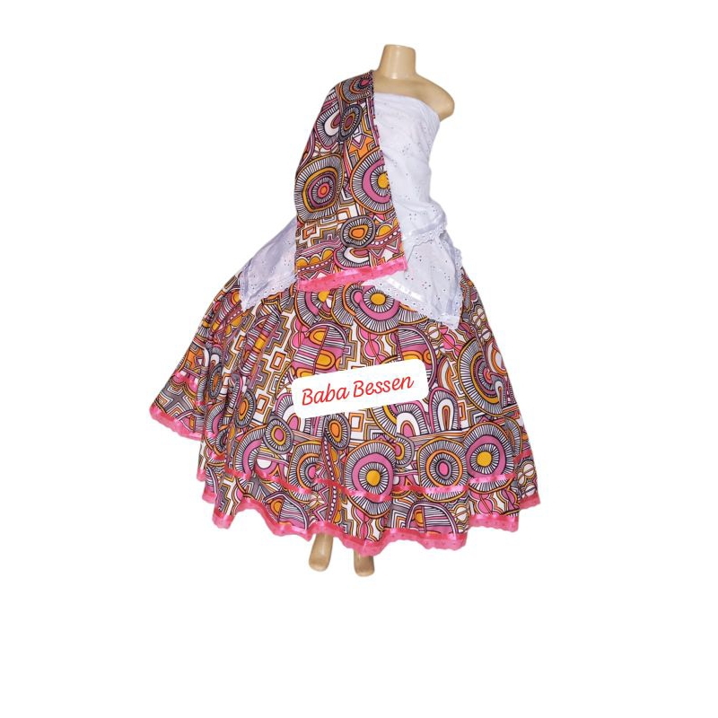 umbanda e candomblé saia estampada