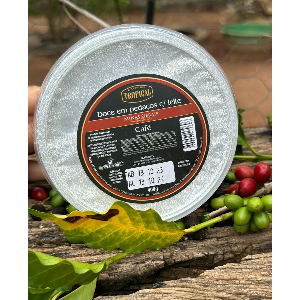 Doce De Leite Tropical Com Café Em Cubos/ pedaços - 400g