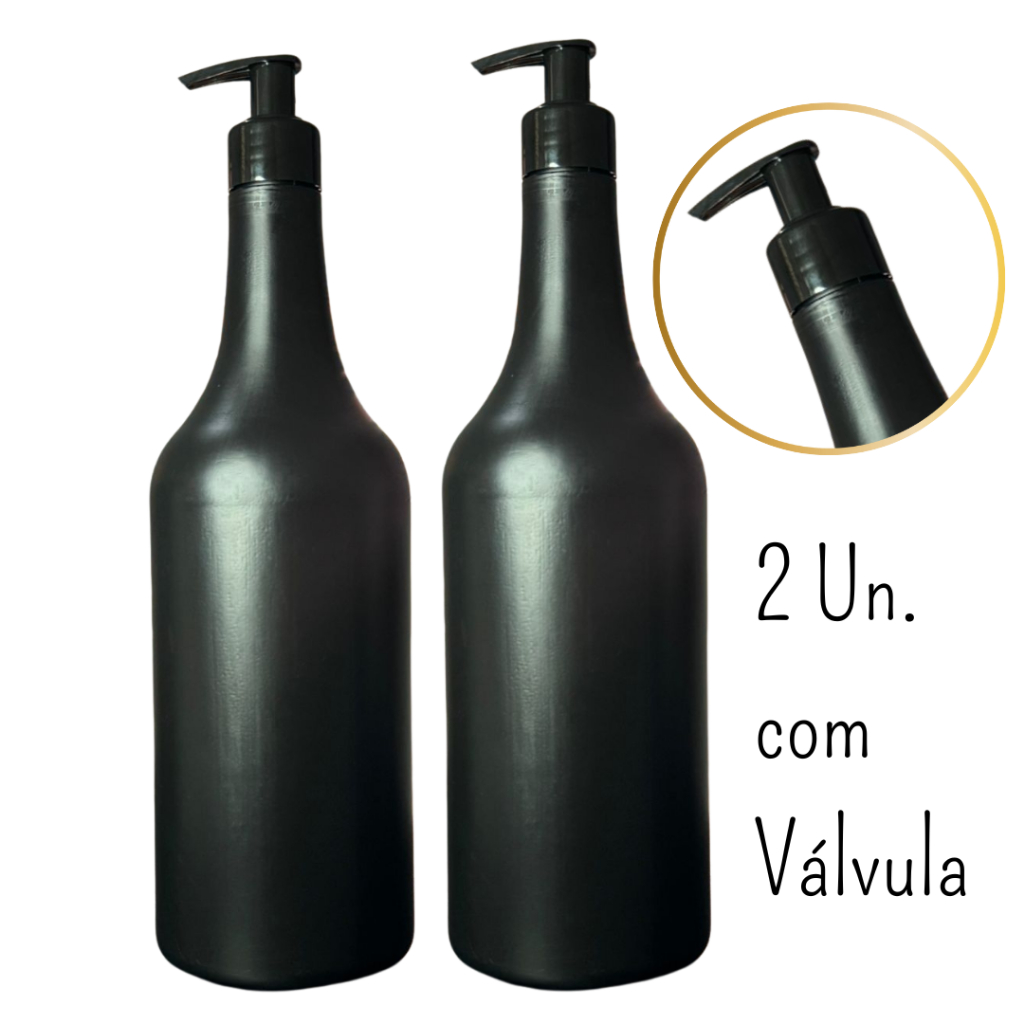 Frasco 1L GIRAFA PRETO Vazio com Válvula Pump Bom para Shampoo Condicionador Sabonete Líquido Sabão Creme de Pentear