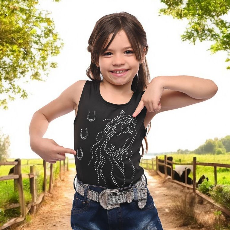 Body Infantil Regata Country Colorido Suplex Menina Juvenil Cavalo e Ferradura Rodeio em Oferta na Shopee