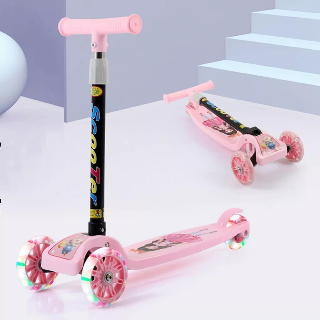Patinete Infantil 3 Rodas De Led Dobrável Scooter Crianças--1715 — imagem 1
